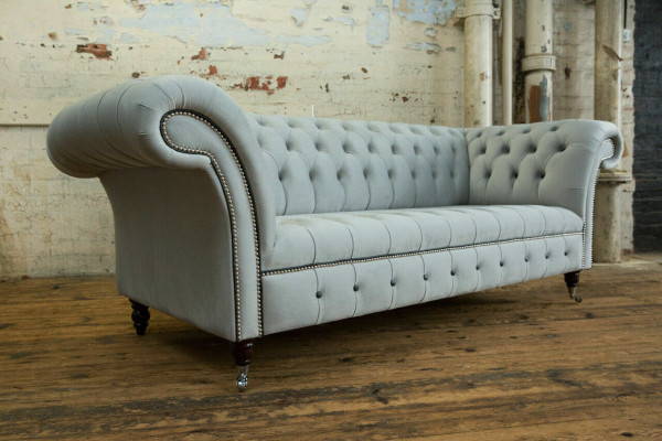 Chesterfield Sofa Set 3+2 Sitzer Samt Velour Garnitur Design Garnituren
