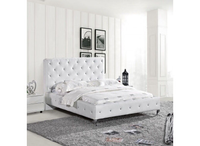 Chesterfield Bett Design Schlafzimmer Englisches Betten 140x200cm Textil Polster