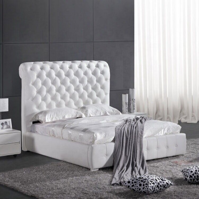 Chesterfield Maßanfertigung Farbe wählbar Bett Doppel Betten Lila Braun Beige
