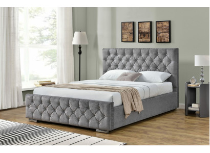 Chesterfield Bett Design Schlafzimmer Englisches Betten 160x200cm Textil Polster