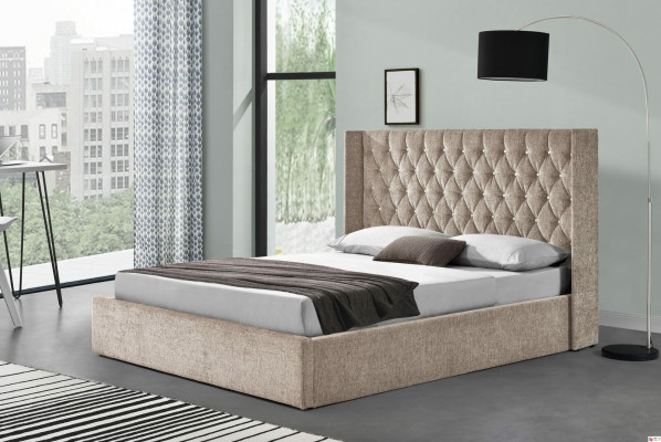Chesterfield Bett Design Schlafzimmer Englisches Betten 180x200cm Textil
