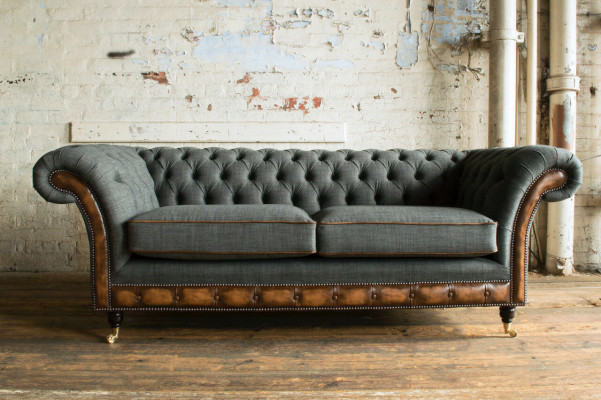 Edler Chesterfield Dreisitzer Wohnzimmer 3-Sitzer Sofa