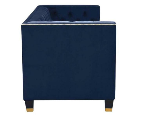 Chesterfield Blaue Sofagarnitur 3tlg Set Couch Garnituren Sitz Polster Gruppe