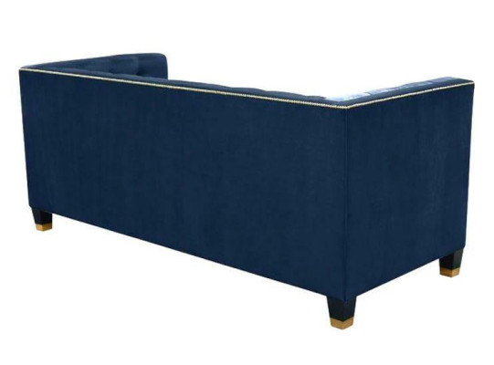 Chesterfield Blaue Sofagarnitur 3tlg Set Couch Garnituren Sitz Polster Gruppe