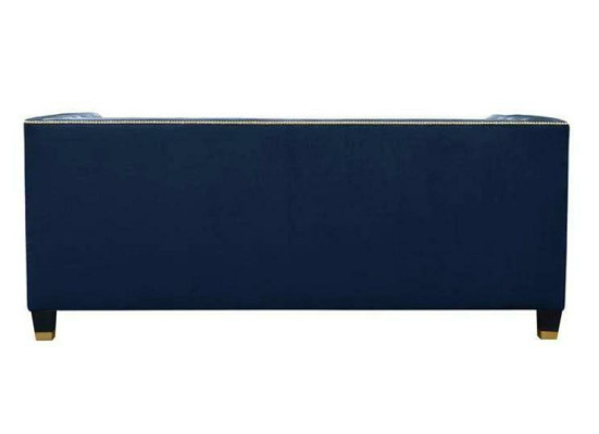 Chesterfield Blaue Sofagarnitur 3tlg Set Couch Garnituren Sitz Polster Gruppe