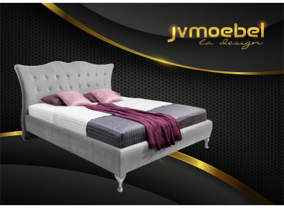 Klassische Schlafzimmer Betten Textil Bett Stoff Chesterfield 140x200 Doppelbett