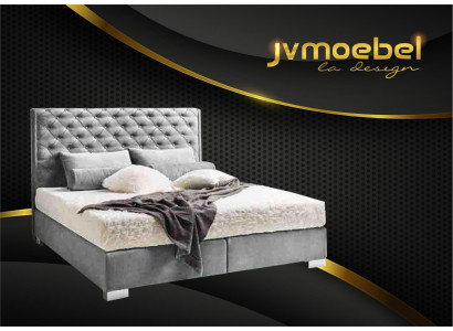 Chesterfield Boxspring Bett Textil Schlafzimmer Möbel Moderne Betten Stoff Neu