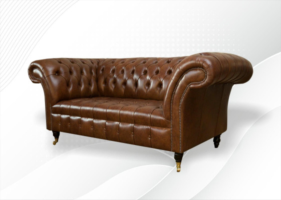 Chesterfield Sofa 2 Sitzer Polster Designer Couchen Sofas Garnitur Sofa #325 Neu