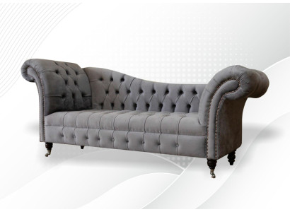 Lounge Sofa Wohnzimmer Stoff Couchen Chaiselounge Chesterfield Sitzpolster Neu