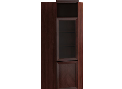 System Büro Möbel Eck Vitrine Aktenschrank Klassischer Holz Schrank