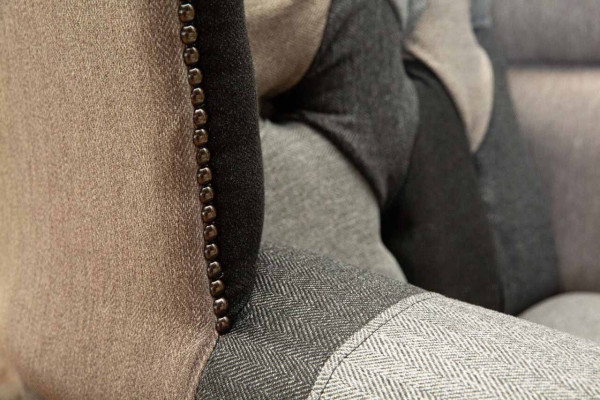 Ohrensessel Chesterfield Sofa Couch Polster 1 Sitzer Sessel Sofas Textil