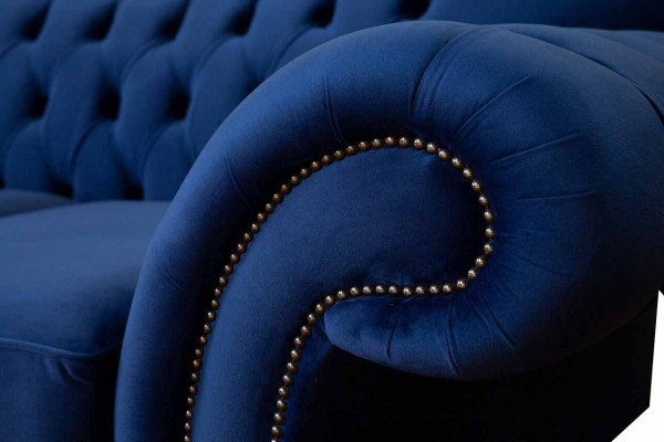 Sofas Chesterfield Design Sofa 2 Sitzer Couch Luxus Klassische Textil