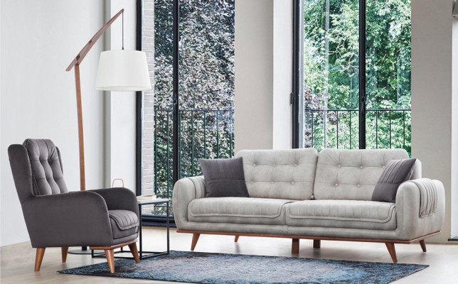 Sofa Couch 3+1 Sitz Sofagarnitur Couchen Polster Möbel Sofas Set Gruppe