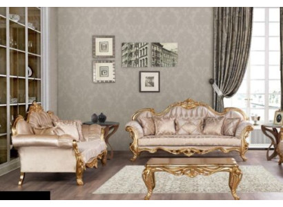 Luxus Sofagarnitur 3+3 Sitzer Couchtisch Garnitur Set Sofa Sessel Sofas 2tlg.