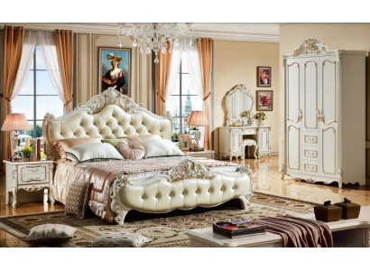 Schlafzimmer Möbel Set Bett + 2x Nachttisch Kleiderschrank Schrank 3tlg
