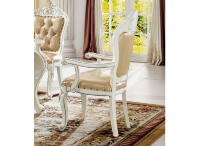 Klassischer Essszimmer Stuhl Möbel Lehnstuhl Barock Sessel Design Stühle