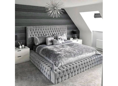 Doppel Betten Ehe Schlaf Zimmer Leder Hotel Neu Bett Polster Design Luxus Metall