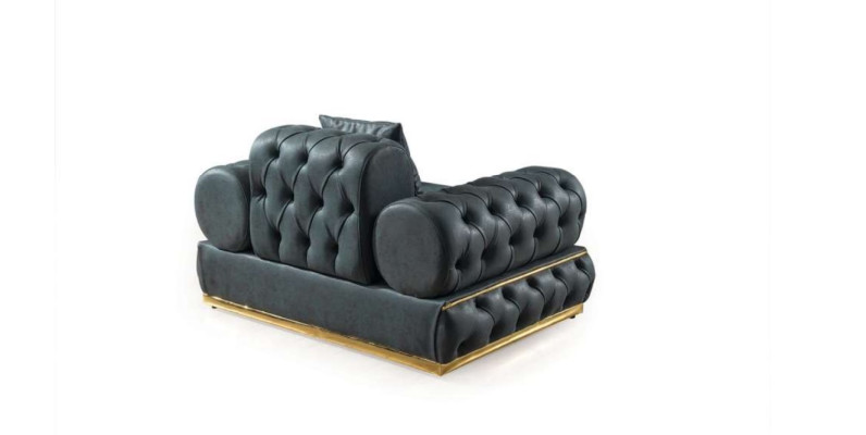 Luxus Chesterfield Sofagarnitur 3+1 Sitzer Garnitur Sofa Sessel Sofas Polster