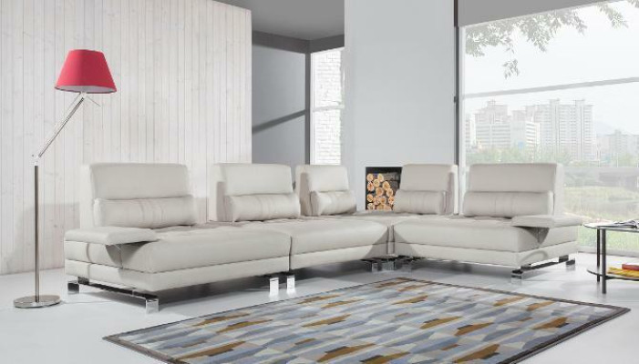 Ecksofa Wohnlandschaft Polster Eck Sofa Sitz Garnitur Moderne 100% Leder Couch
