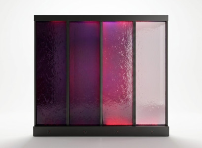 Wandpaneel mit Wasserblasen LED Wasserwand Dekorative Designer Wasser Wand
