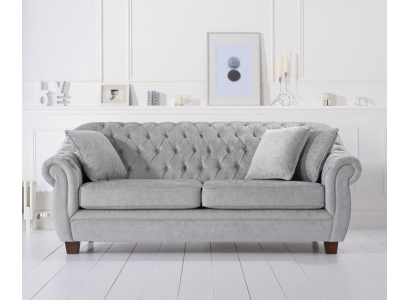 Chesterfield Sofa Couch Polster Stoff Couchen Polster Garnitur 3 Sitzers