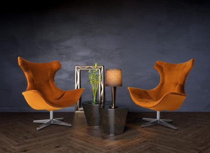 Sessel Club Lounge Designer Stuhl Polster Sofa 1 Sitzer Relax Drehbar Fernseh