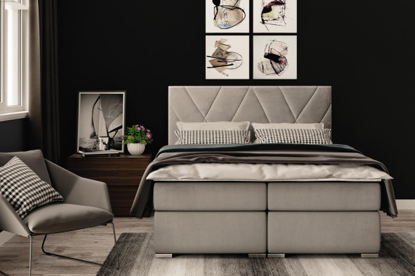 Chesterfield Schlafzimmer Boxspring Bett Doppel Betten Polster Kasten Funktion