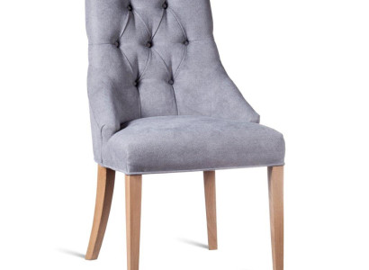 Chesterfield Lehnstuhl Design Stuhl Stoff Stühle Polster Luxus Sessel Esszimmer