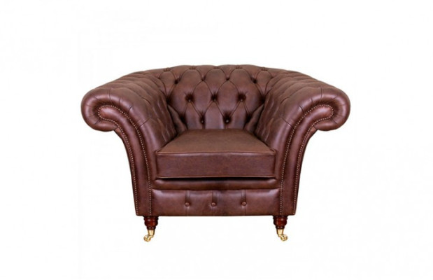 Chesterfield Mens Club Sofa Couch Leder Polster 2 Sitzer Braun NEW jvmoebel ®