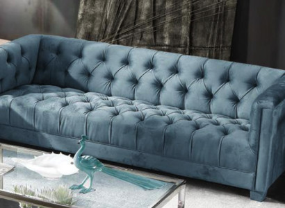 Turkis Samt Velvet Sofa # Chesterfield Luxus Möbel # Englische Couch jvmoebel ®