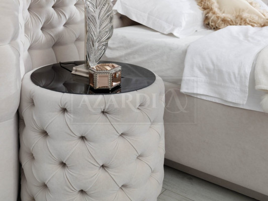 Chesterfield Beistelltisch Nachttisch Runde Nachttische Schrank Gepolsterte 60cm
