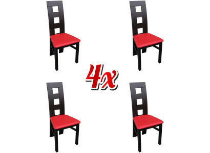Set 4x Stuhle Luxus Design Polster Massiv Holz Küche Esszimmer Stühl Sitz neu