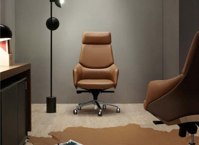 Chefsessel Sessel Leder Polster Büro Stuhl Dreh Computer Stühle Sitz Möbel Braun