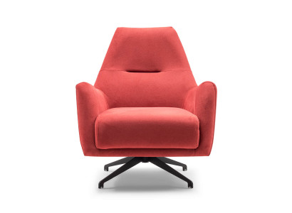 Wohnzimmer Sessel Ohrensessel Stoffsessel Rot Polster Einsitzer Sitz