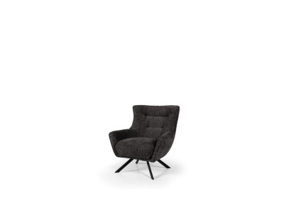 Wohnzimmer Sessel Ohrensessel Stoffsessel Grau Polster Sitz Einsitzer