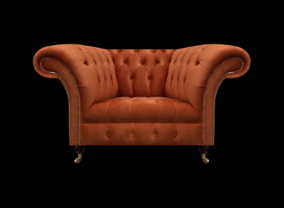 Brauner Wohnzimmer Polstersessel Stoffmöbel Designer Einsitzer Möbel