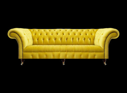 Edle Chesterfield Sitzmöbel Designer Wohnzimmer Polster Textilcouchen