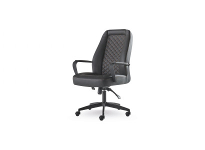 Bürostuhl Schwarz Drehsessel Modern Arbeitszimmer Mit Rollen Ledersessel