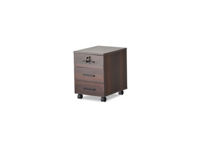 Kommode Schubladen Arbeitszimmer Modern Rollen Rechteckig Form Braun