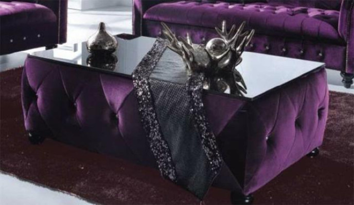Chesterfield Ohrensessel + Hocker Sessel Couch Polster Set Leder Textil 16101330