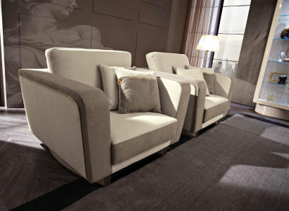Sessel Luxus Design Italienische Möbel Stühle Design Textil Wohnzimmer Sofa Neu