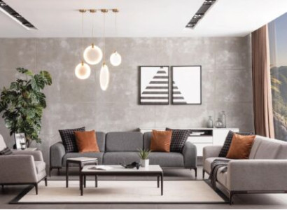 Sofagarnitur 4 1 Sitzer Sofa Sessel Couchtisch Beistelltische Garnitur 5tlg.