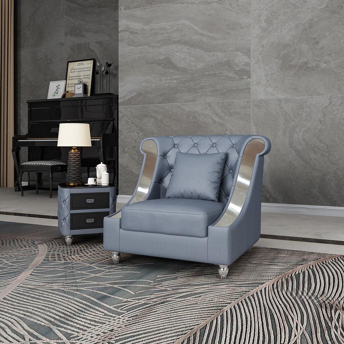 Chesterfield Sessel Fernseh Couch 1 Sitzer Sofa Leder Couchen Polster Echtleder