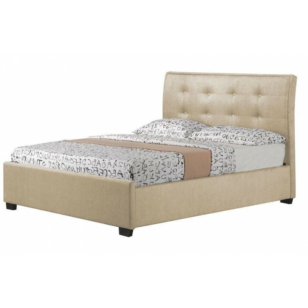 Chesterfield Design Polster Englisches Bett Grau Betten 160/180x200 cm Doppelbett